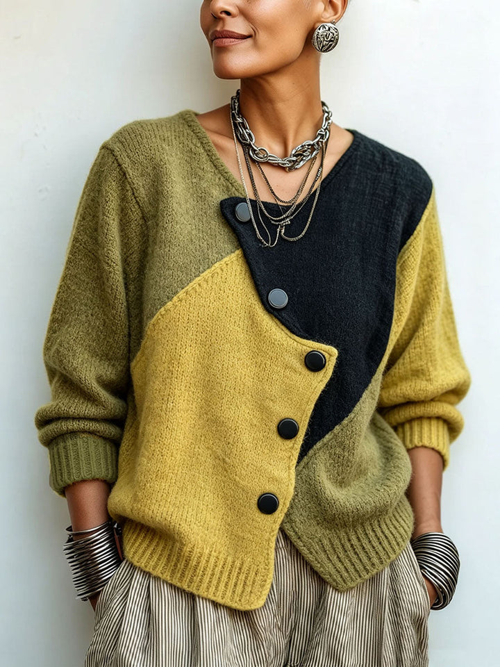 Olina - Cardigan structuré asymétrique