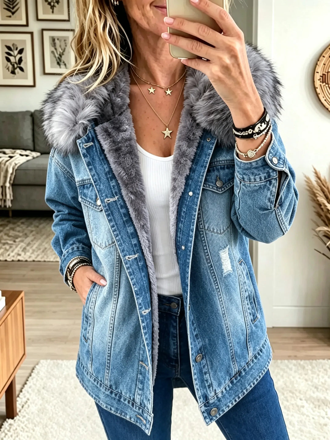 Raisa - Veste Trucker doublée