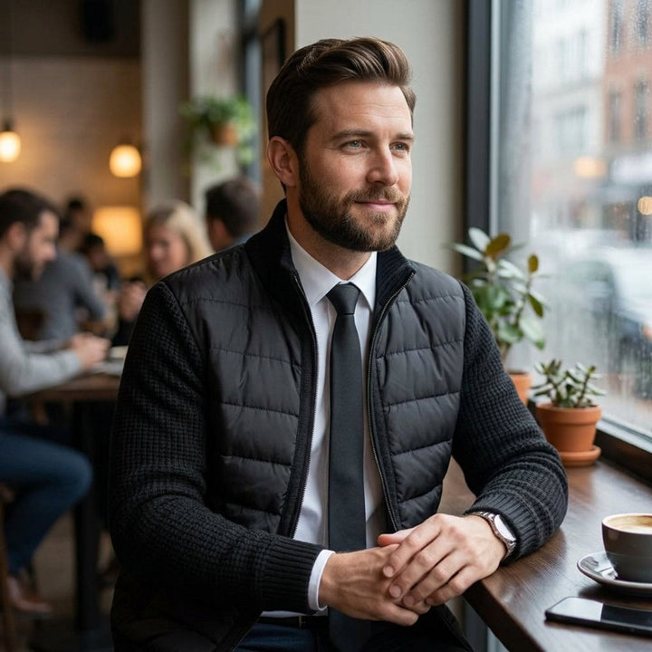 Ivoren - Veste zippée à carreaux, coupe sur mesure