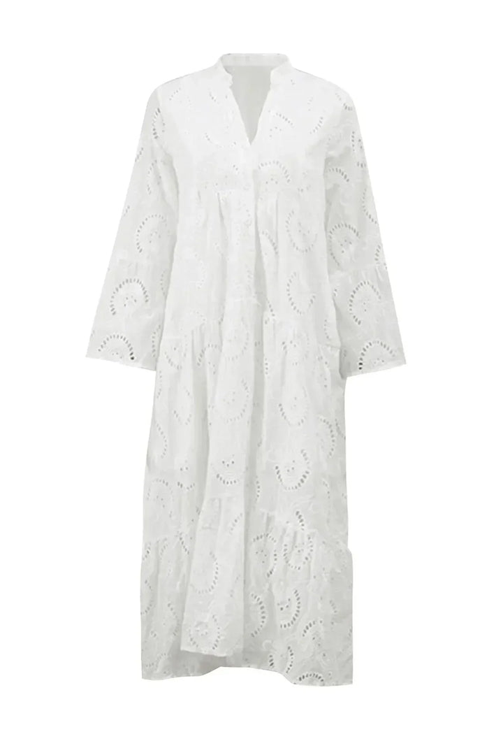 Kylie - Robe longue brodée