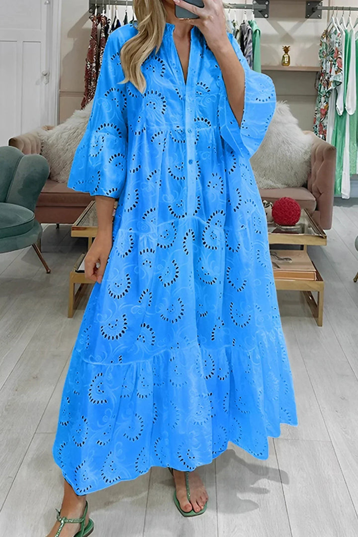 Kylie - Robe longue brodée