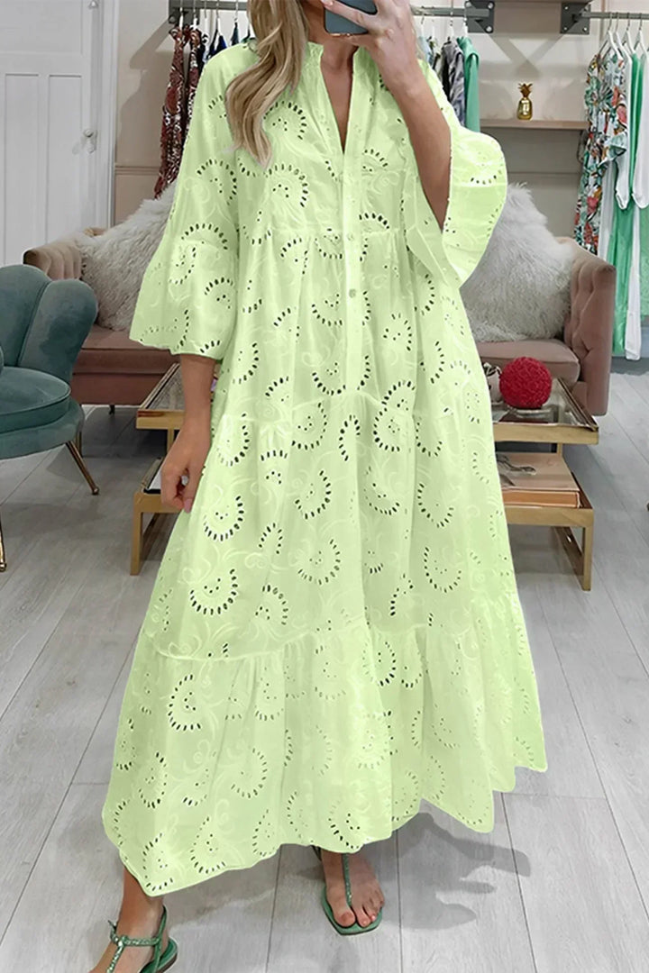 Kylie - Robe longue brodée