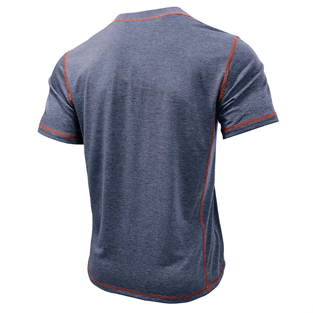 Bardwell - T-shirt Henley doux au toucher