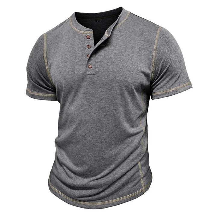 Bardwell - T-shirt Henley doux au toucher