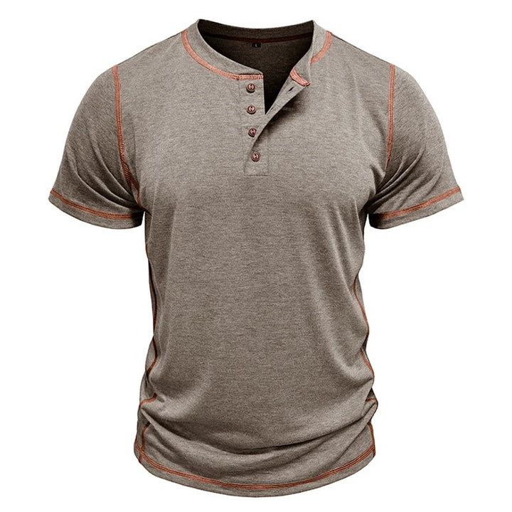Bardwell - T-shirt Henley doux au toucher