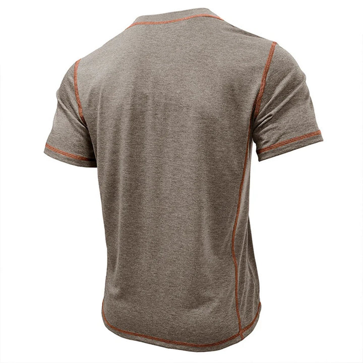 Bardwell - T-shirt Henley doux au toucher