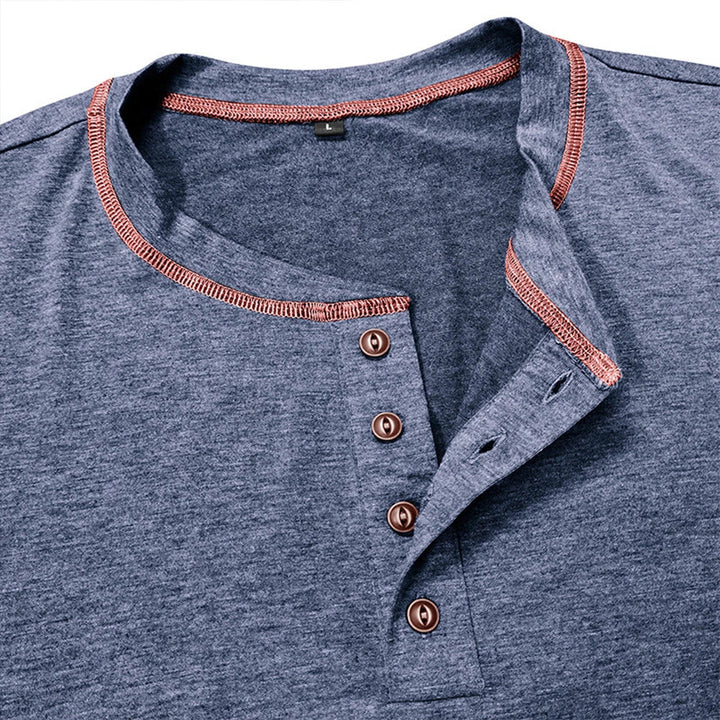 Bardwell - T-shirt Henley doux au toucher