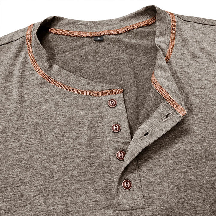 Bardwell - T-shirt Henley doux au toucher