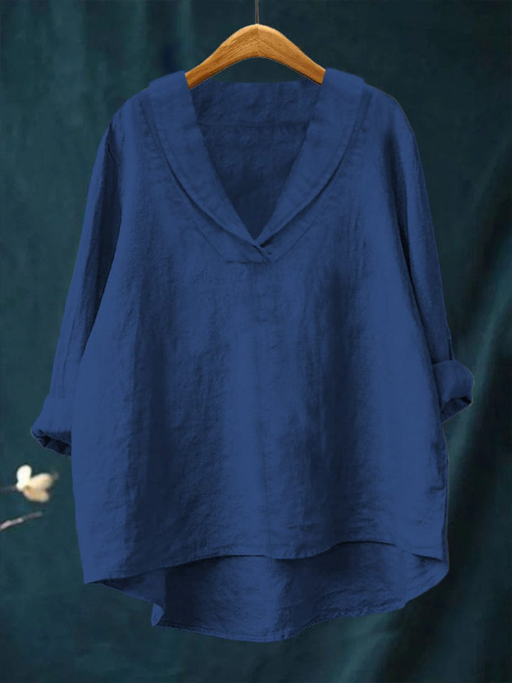 Bellissea - Blouse élégante drapée à col en V