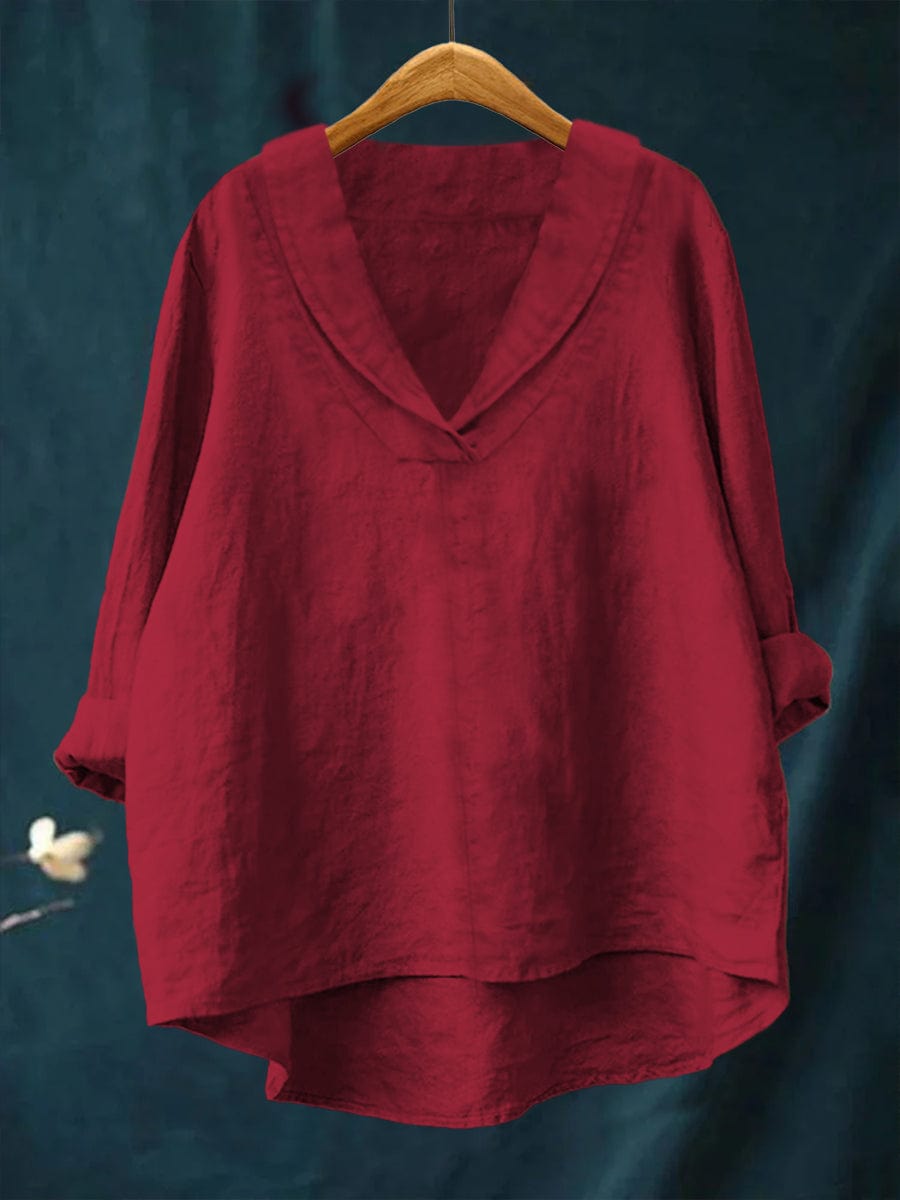 Bellissea - Blouse élégante drapée à col en V