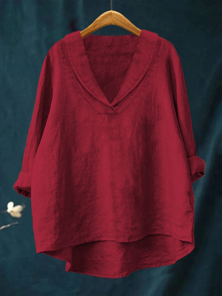 Bellissea - Blouse élégante drapée à col en V