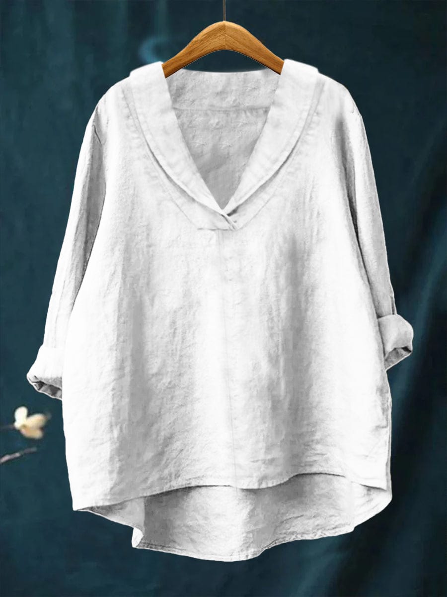 Bellissea - Blouse élégante drapée à col en V
