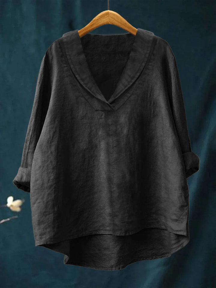Bellissea - Blouse élégante drapée à col en V