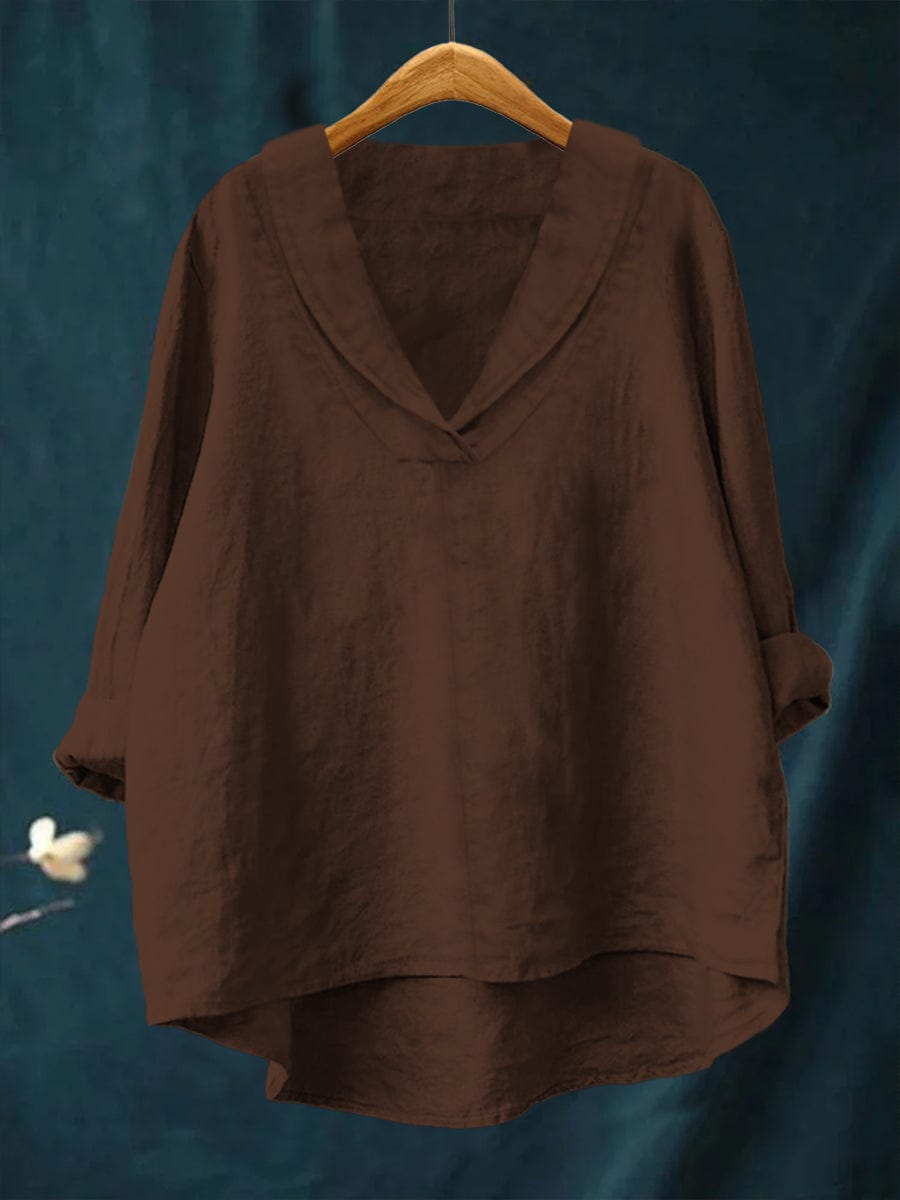 Bellissea - Blouse élégante drapée à col en V