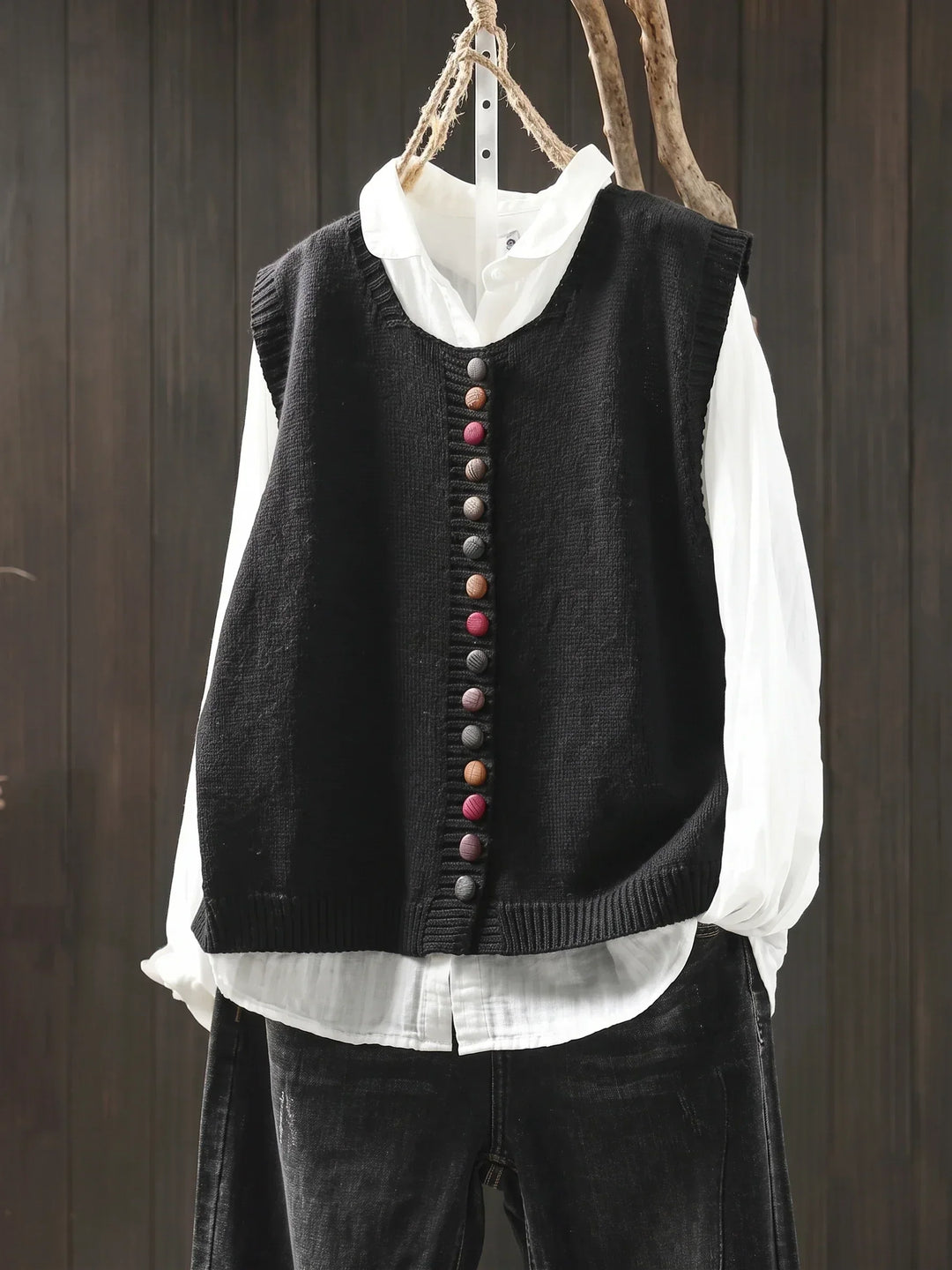 Meleri - Gilet en maille doux au toucher