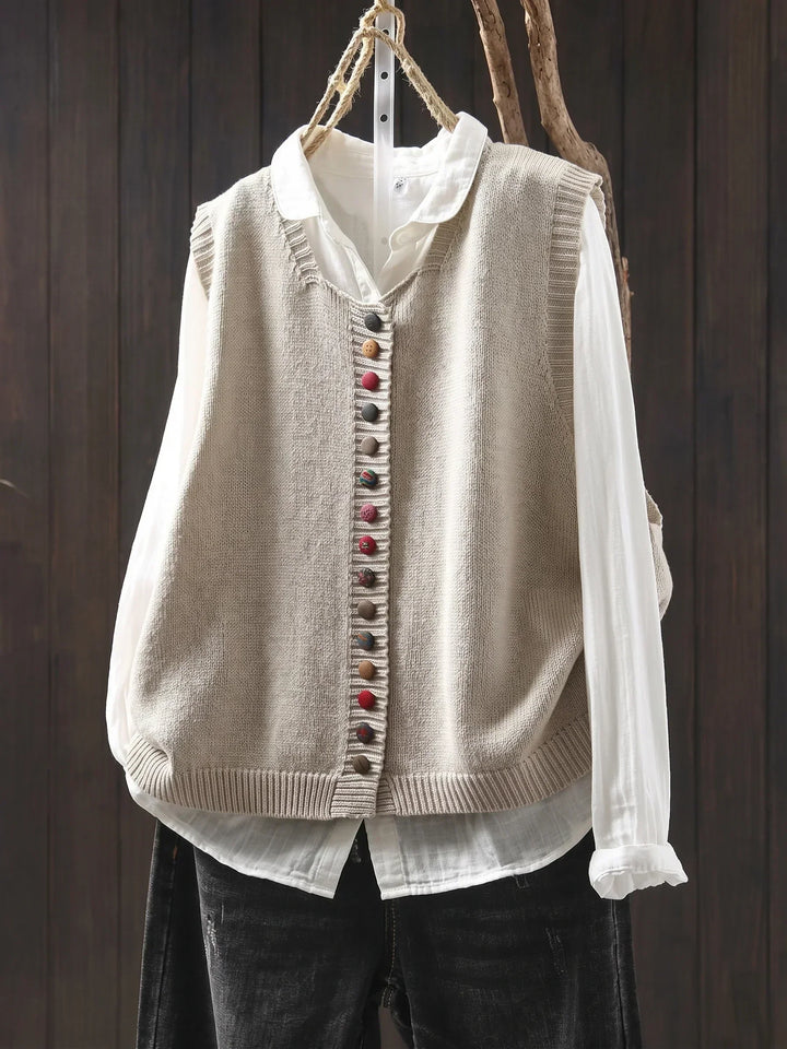 Meleri - Gilet en maille doux au toucher