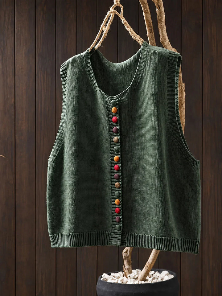 Meleri - Gilet en maille doux au toucher
