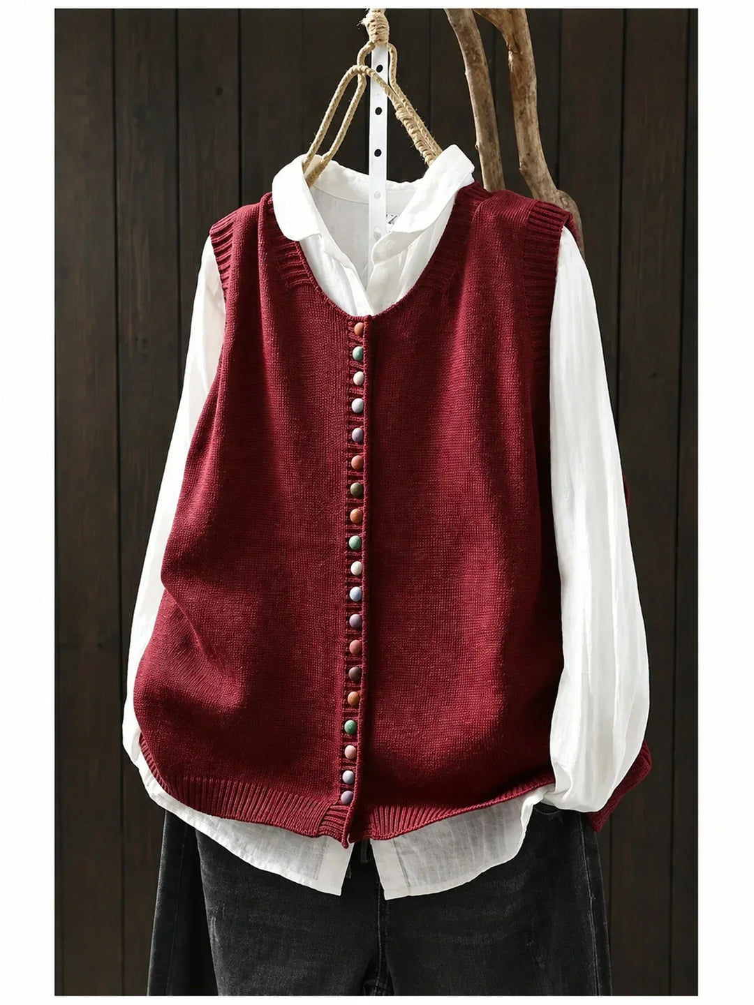 Meleri - Gilet en maille doux au toucher