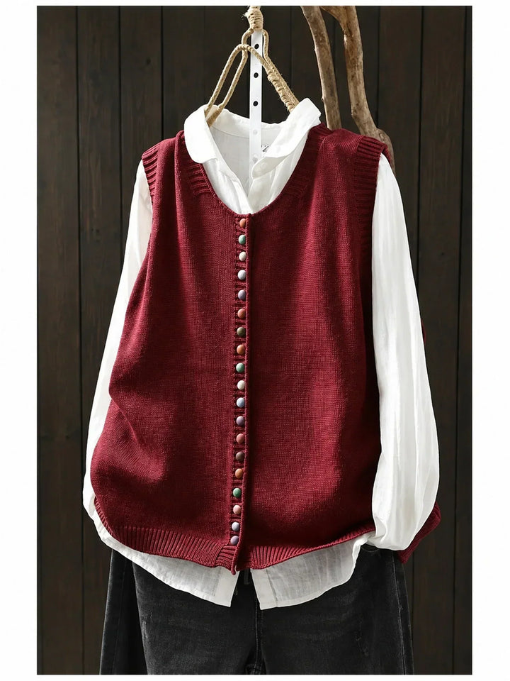 Meleri - Gilet en maille doux au toucher