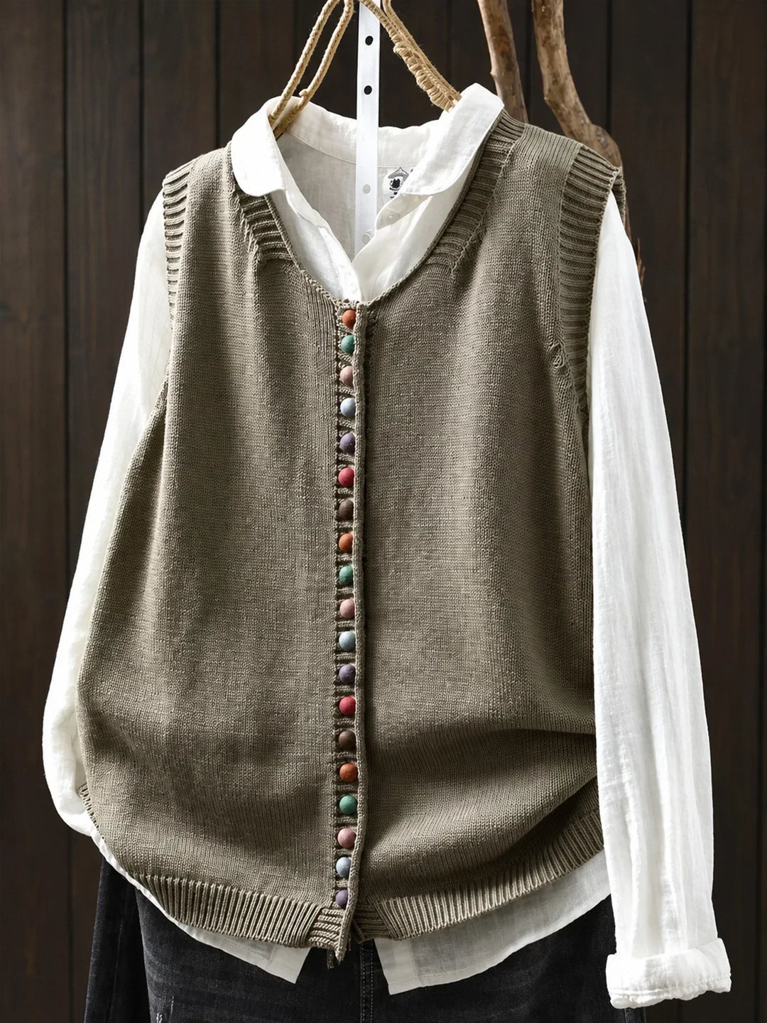 Meleri - Gilet en maille doux au toucher