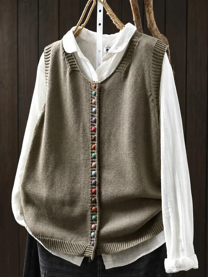 Meleri - Gilet en maille doux au toucher
