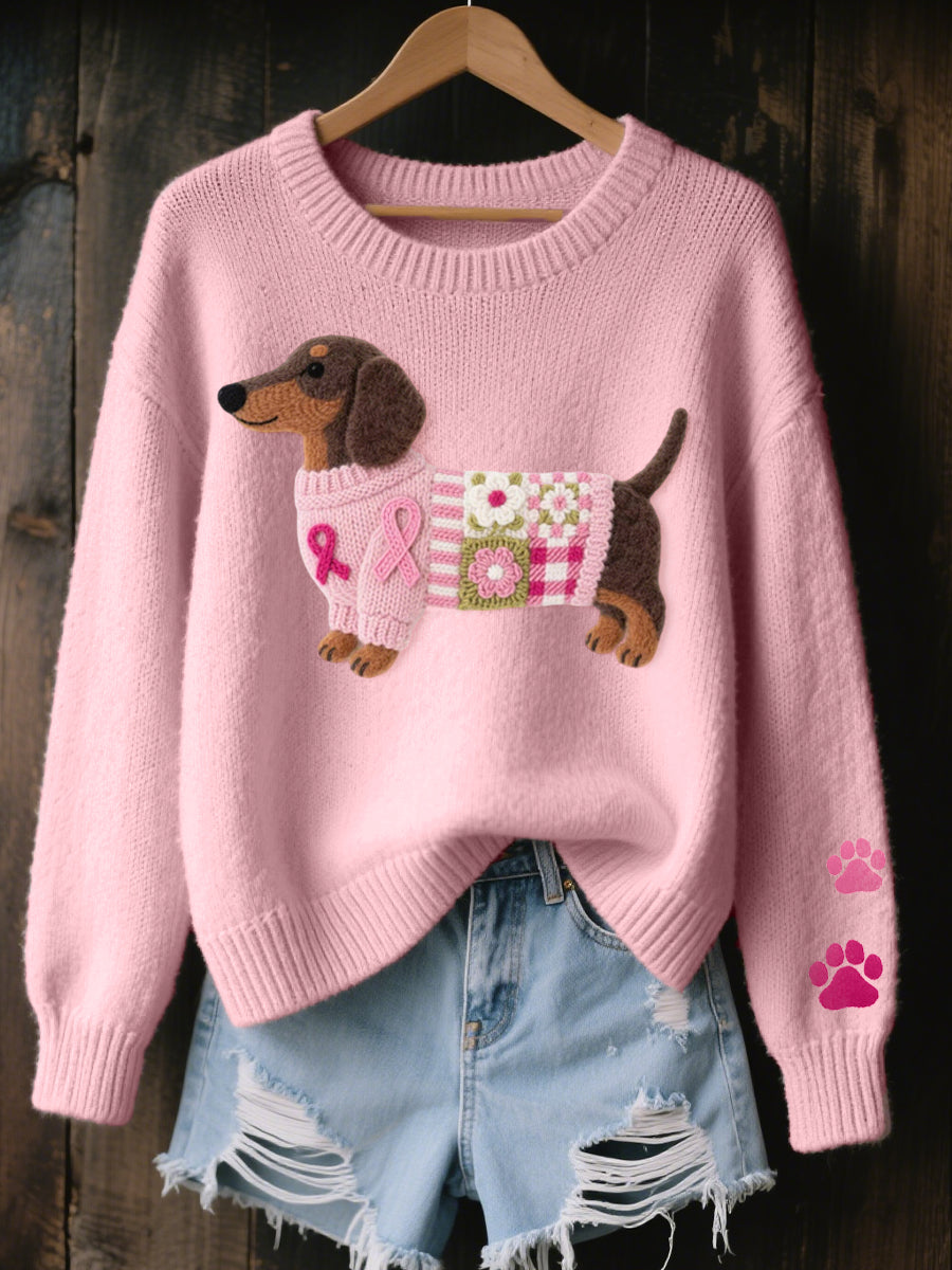 Caravine - Pull en maille patchwork pour chien