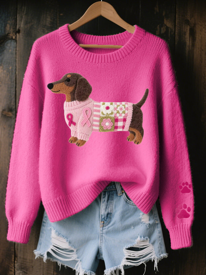 Caravine - Pull en maille patchwork pour chien
