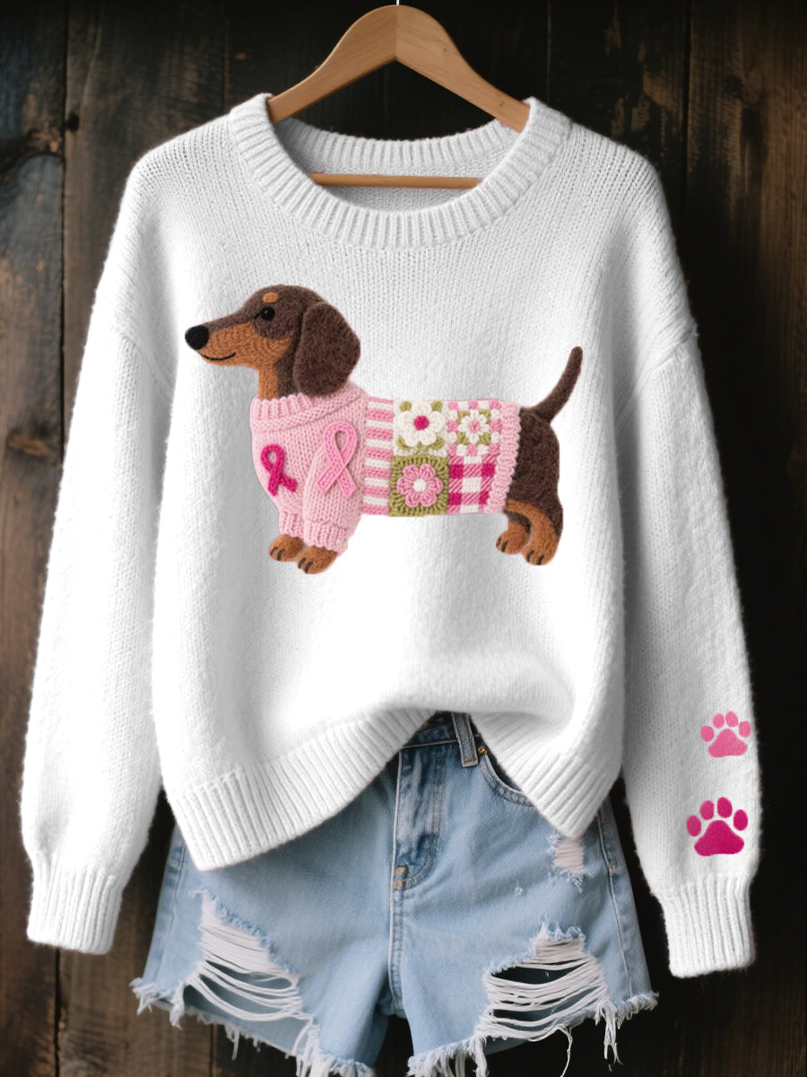 Caravine - Pull en maille patchwork pour chien