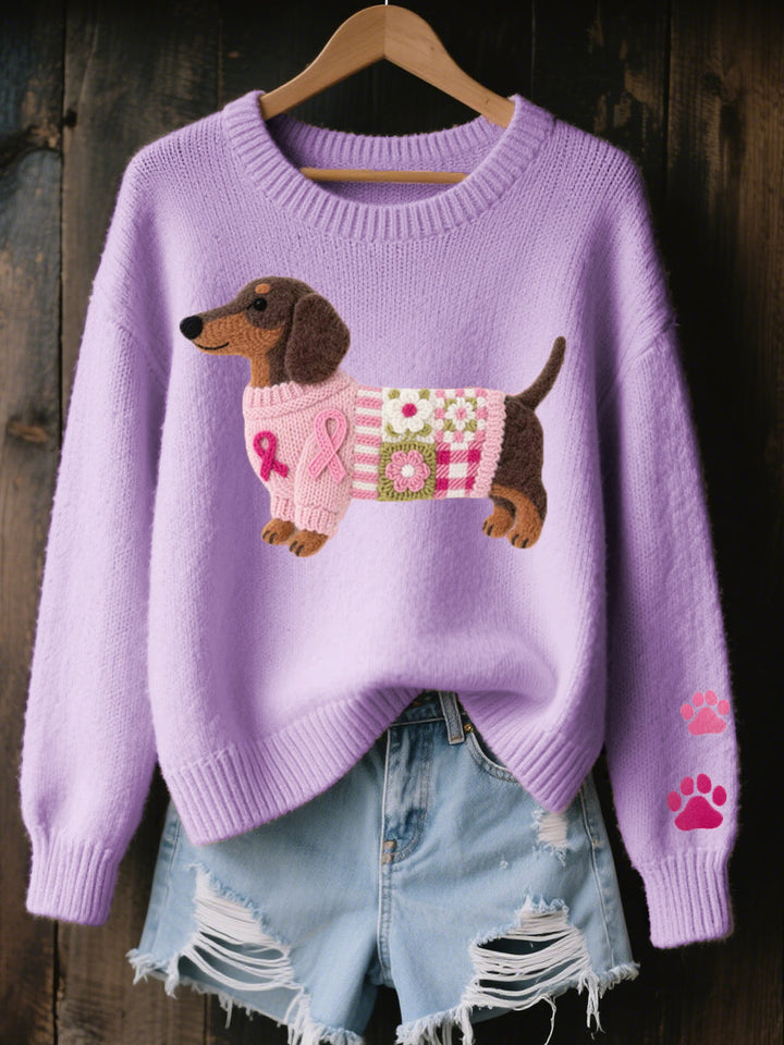 Caravine - Pull en maille patchwork pour chien