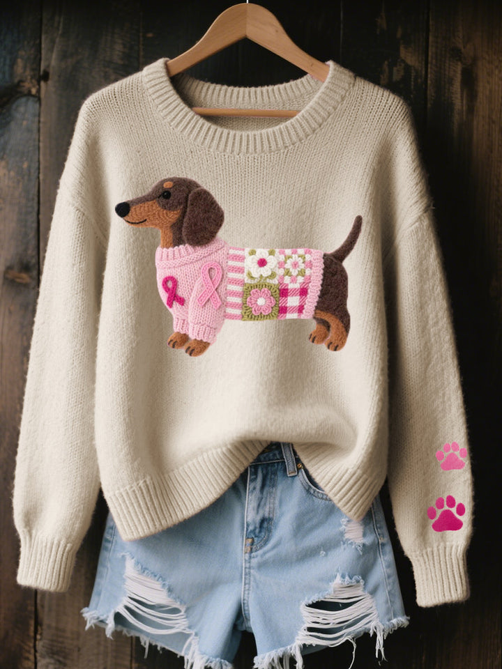 Caravine - Pull en maille patchwork pour chien
