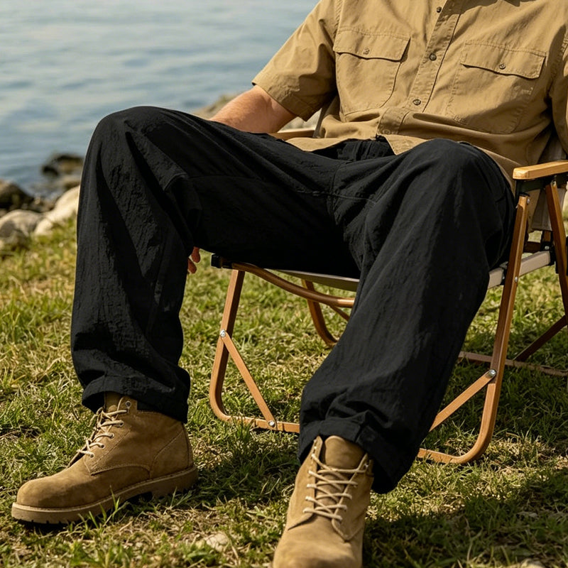 Donovan - Pantalon cargo en lin respirant