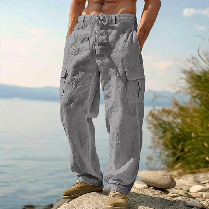 Donovan - Pantalon cargo en lin respirant