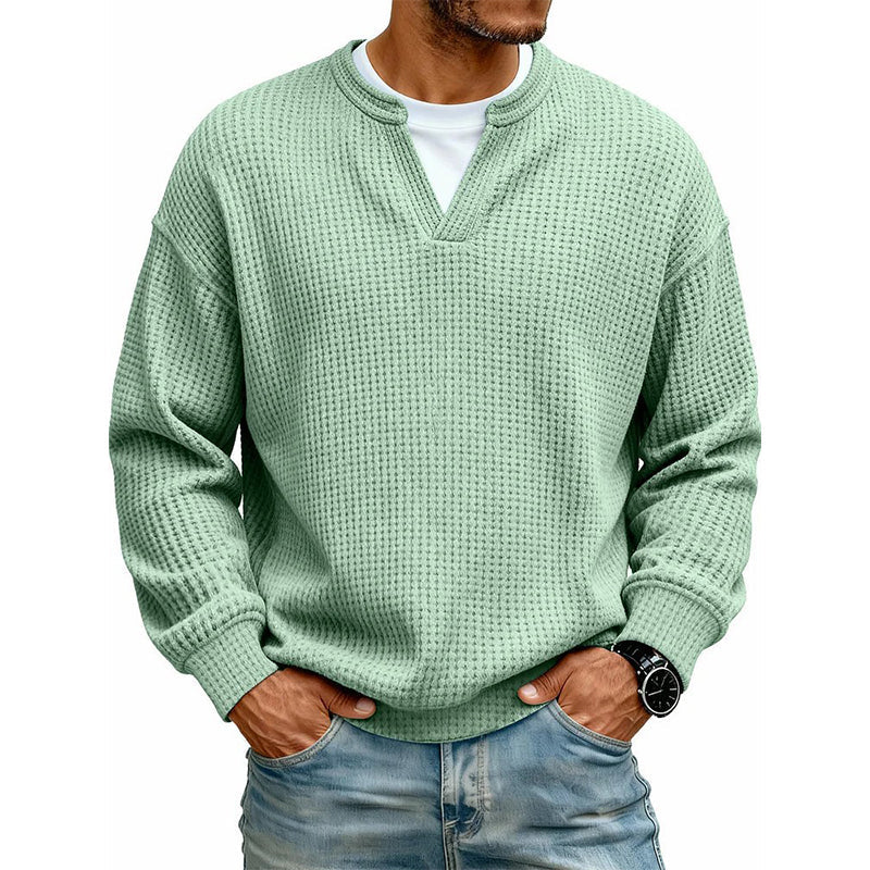 Gustav - Haut à manches longues en tissu gaufré