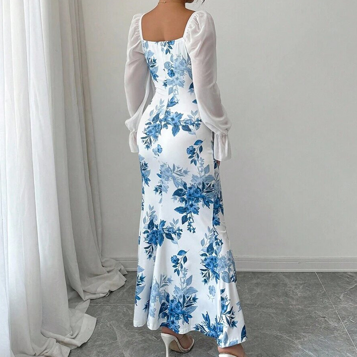 Noevalle - Robe sirène à motif floral au toucher doux