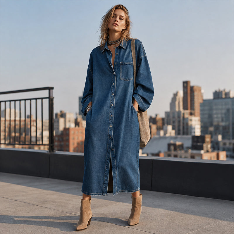 Arlestia - Robe-chemise facile d’entretien