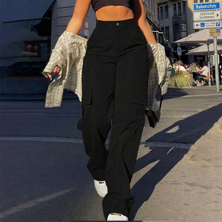 Liana - Pantalon cargo doux au toucher