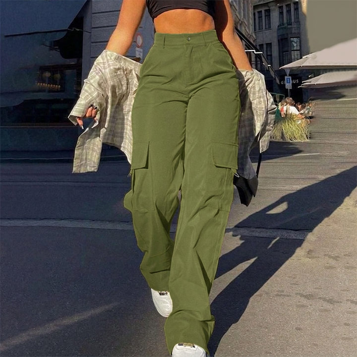 Liana - Pantalon cargo doux au toucher