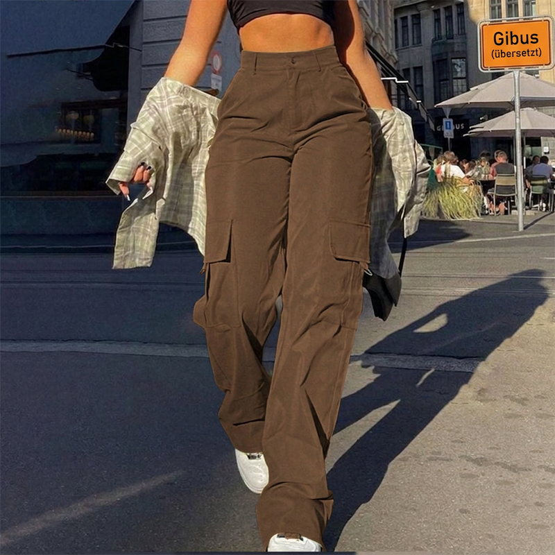 Liana - Pantalon cargo doux au toucher