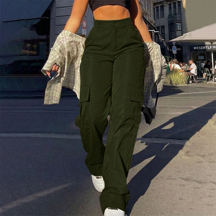 Liana - Pantalon cargo doux au toucher