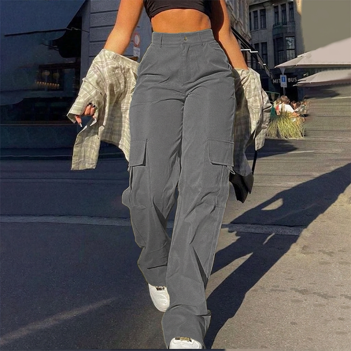 Liana - Pantalon cargo doux au toucher
