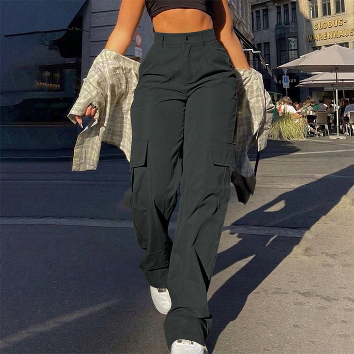 Liana - Pantalon cargo doux au toucher