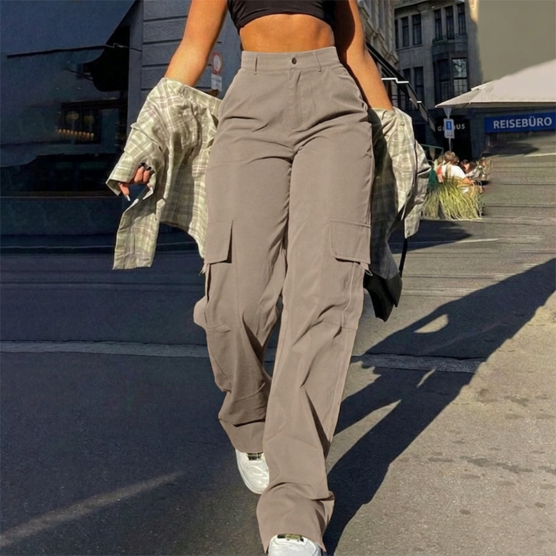 Liana - Pantalon cargo doux au toucher