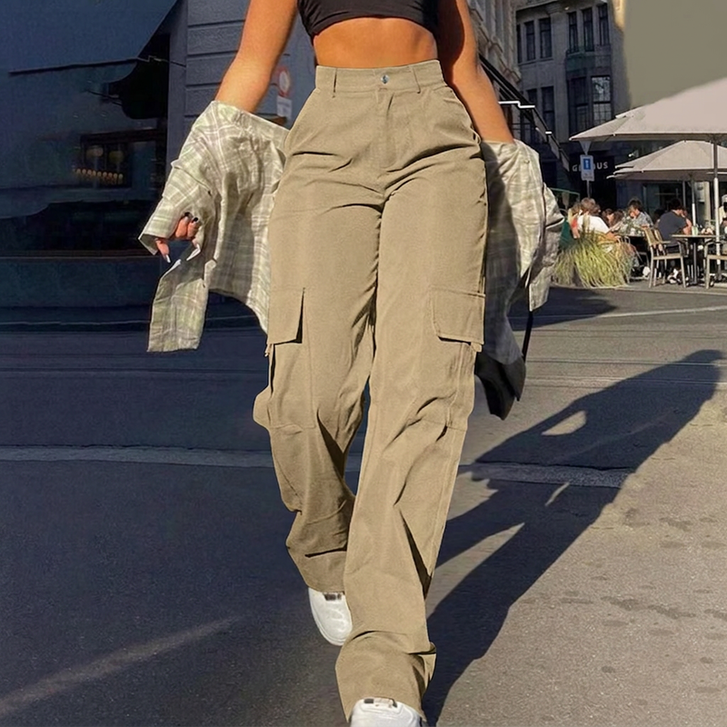 Liana - Pantalon cargo doux au toucher