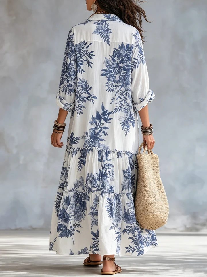 Galenisse - Robe longue boutonnée et aérienne