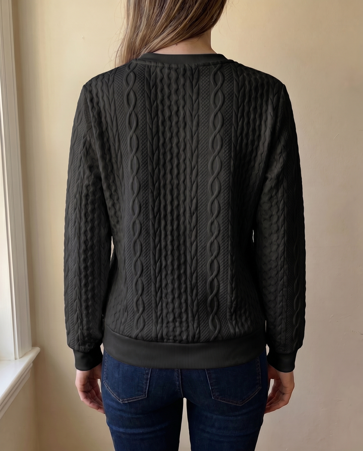 Darla - Pull zippé texturé