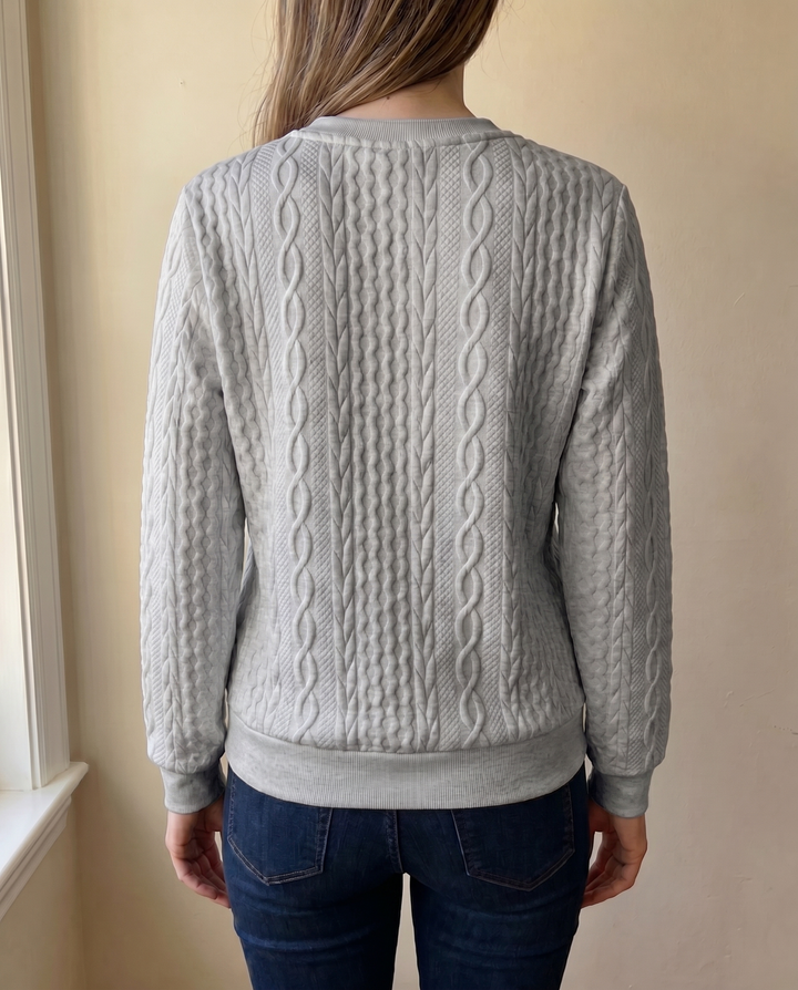 Darla - Pull zippé texturé