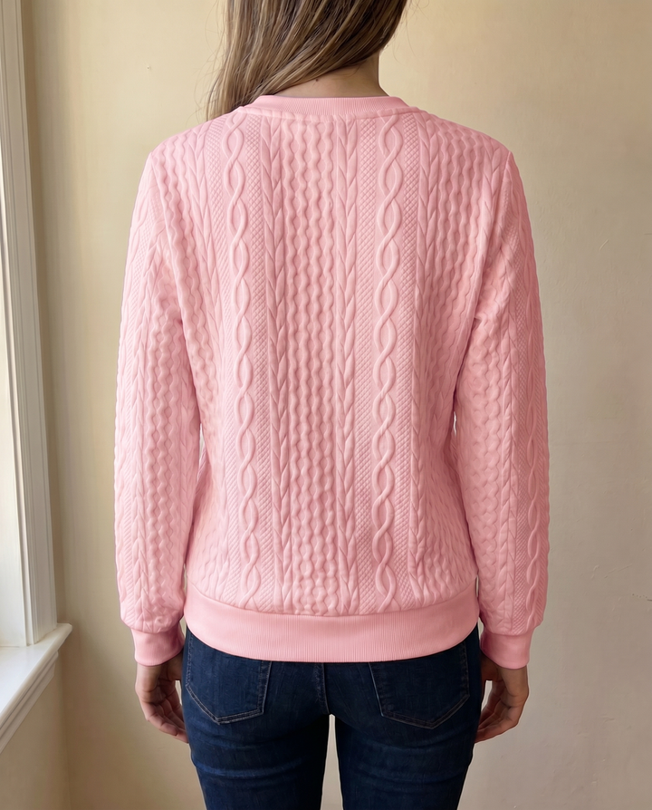 Darla - Pull zippé texturé