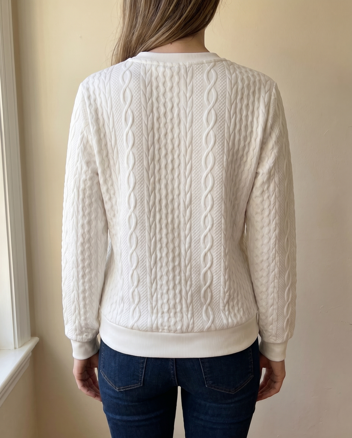 Darla - Pull zippé texturé